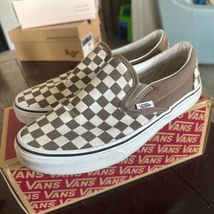 Vans Checkerboard Slip-On Shoes women size 9